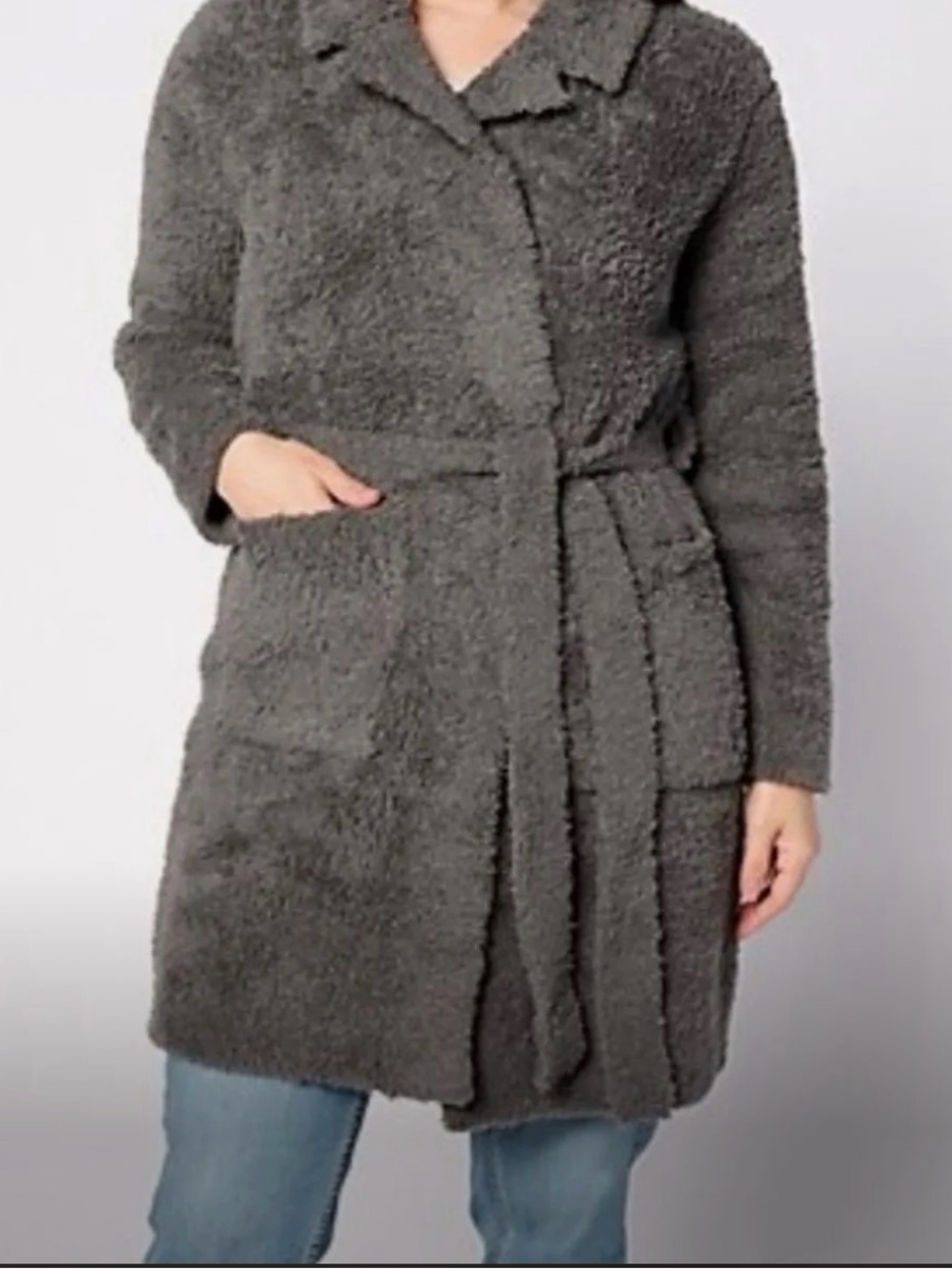 NWT Barefoot Dreams CozyChic Teddy Coatigan in Anchor